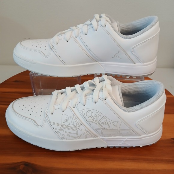 Jordan Nu Retro 1 Mens Size 8 White Leather Golf Shoes Sneakers FZ4153-100
